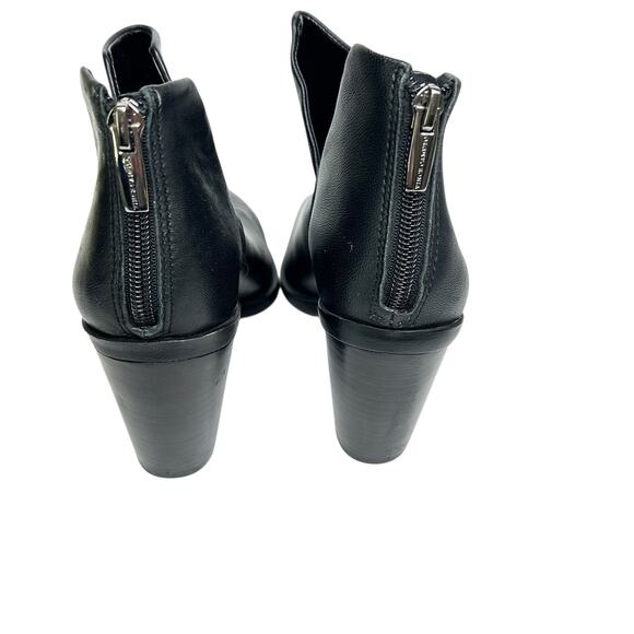 Vince Camuto Gigiettia Black Soft Leather Split Shaft Bootie Block Heel 7.5 - Picture 5 of 8